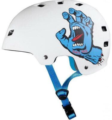 Bullet x Santa Cruz Screaming Hand Matt White Helm