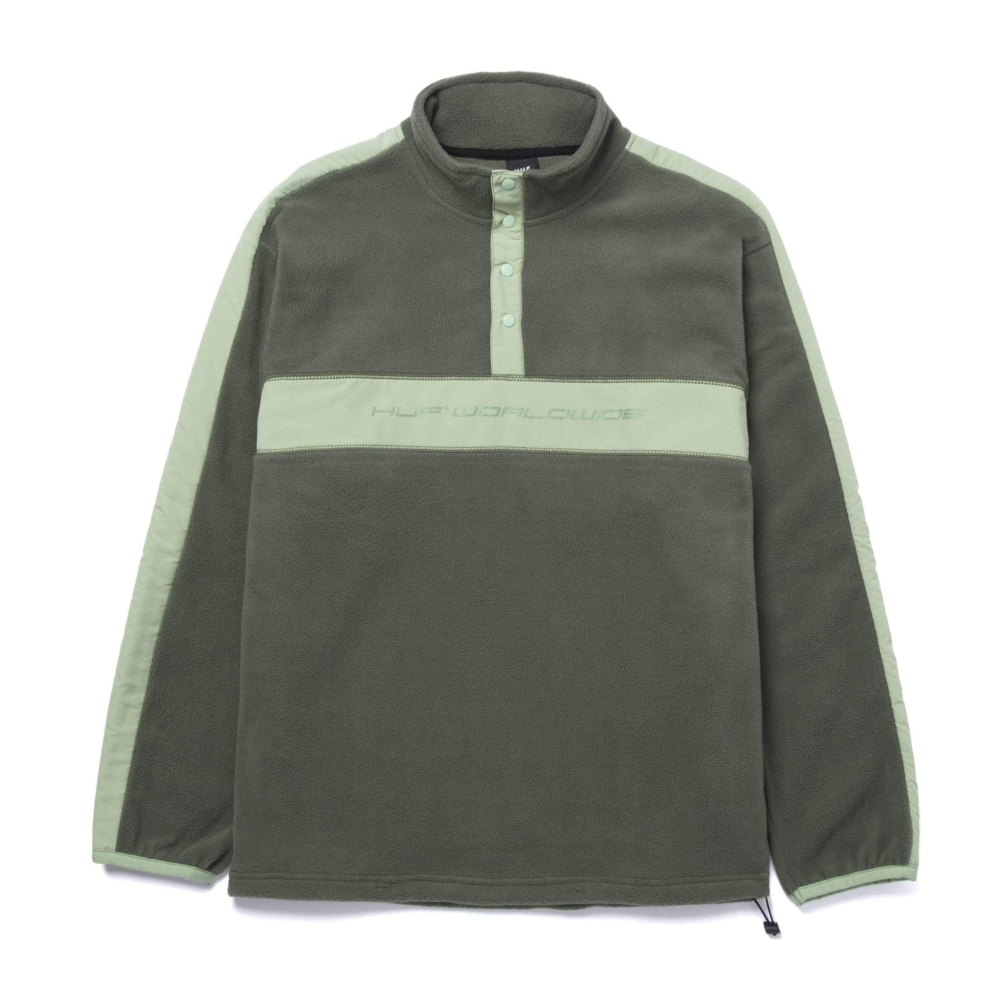 Essentials Boys' Polar Fleece Snap Placket Pullover Jacket 