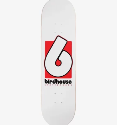 BIRDHOUSE B LOGO 8.5" SKATEBOARD DECK (WHITE)