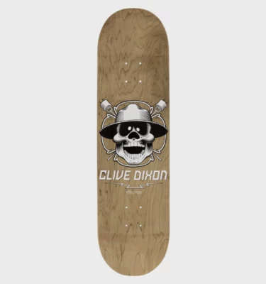 BIRDHOUSE SKATEBOARDS - 8.5" CLIVE DIXON SKULL SKATEBOARD DECK