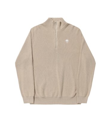 Hélas DIPLOMA QUARTER ZIP KNIT BEIGE