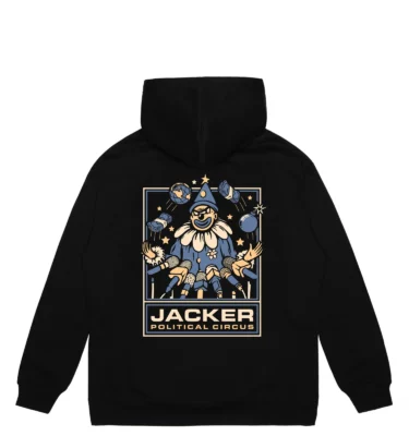 Jacker POLITICAL CIRCUS HOODIE - BLACK