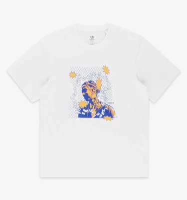 adidas DRE T-Shirt (white team royal blue hazy orang)