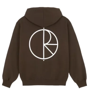 Polar Dave Hoodie Stroke Logo - Chocolate